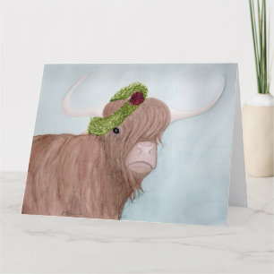 Außergewöhnliche Ferientiere: Kuhkarte 8.5"x11" Dankeskarte
