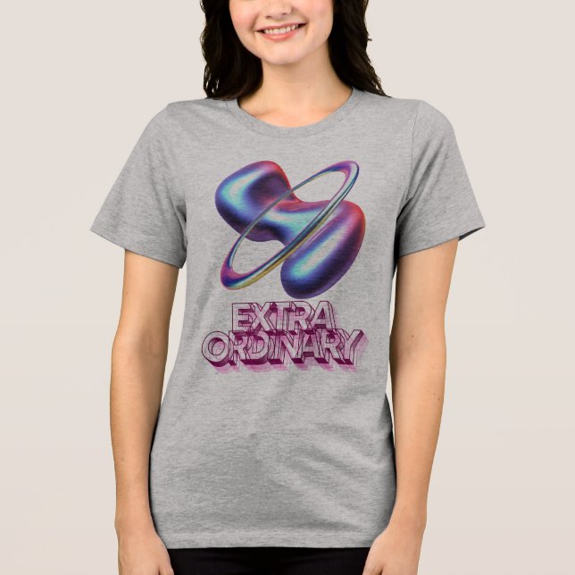Außergewöhnliche Frauen - Stärkung von 3D Grafik G Tri-Blend Shirt (Vorderseite)