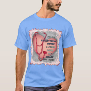 Außergewöhnliche Krankenschwester am roten Herzen T-Shirt