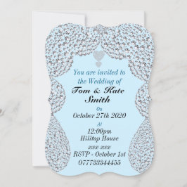 außergewöhnliche Kristall personalisierte Hochzeit Einladung