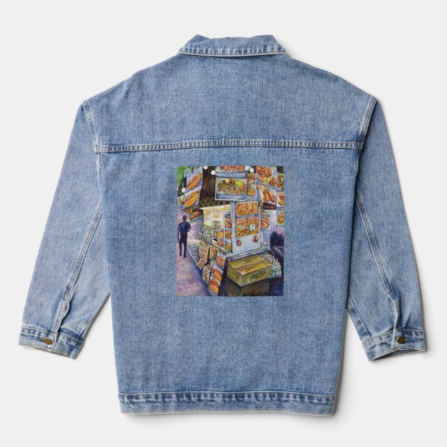 Außergewöhnliche künstlerische Arbeit Jeansjacke (Rückseite)