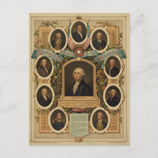 Außergewöhnliche Mönche der Amerikanischen Revolut Postkarte (Vorderseite)