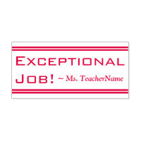 "Außergewöhnlicher Job!" + Tutor Name Rubber Brief