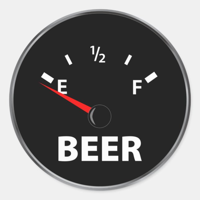 Außerhalb der Bier-Brennstoffzelle Runder Aufkleber (Vorderseite)