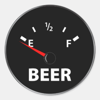 Außerhalb der Bier-Brennstoffzelle Runder Aufkleber