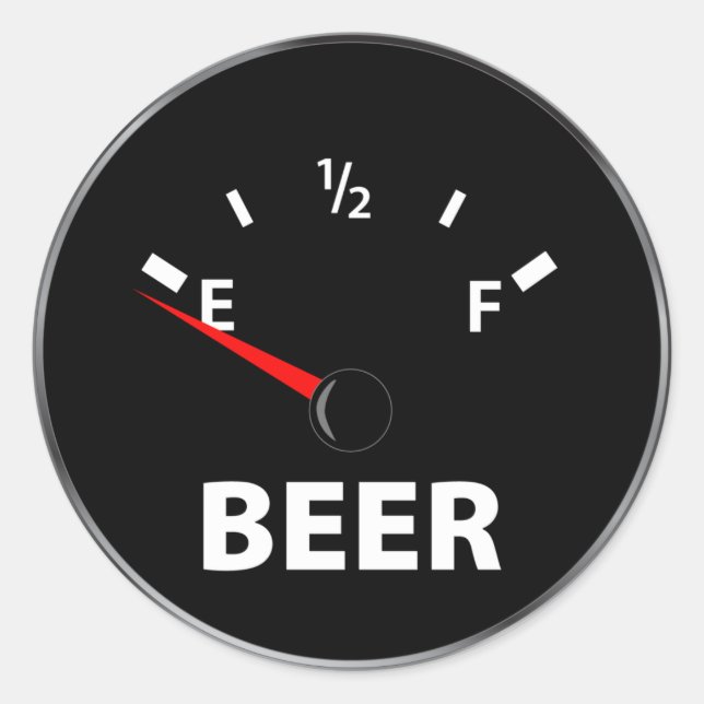 Außerhalb der Bier-Brennstoffzelle Runder Aufkleber (Vorderseite)