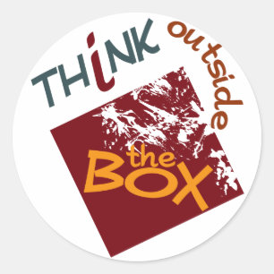 Außerhalb der Box Aufkleber