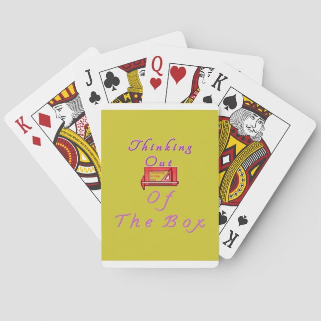 Außerhalb der Box denken. Spielkarten (Rückseite)