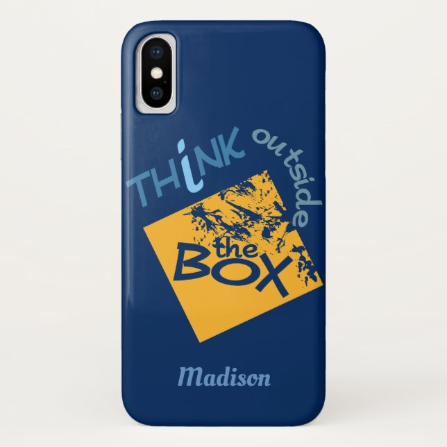 Außerhalb der Box individuelle Name Telefongehäuse Case-Mate iPhone Hülle (Rückseite)