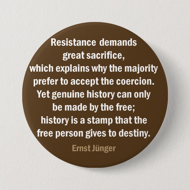 Außerhalb der Gesellschaft Button (Vorderseite)