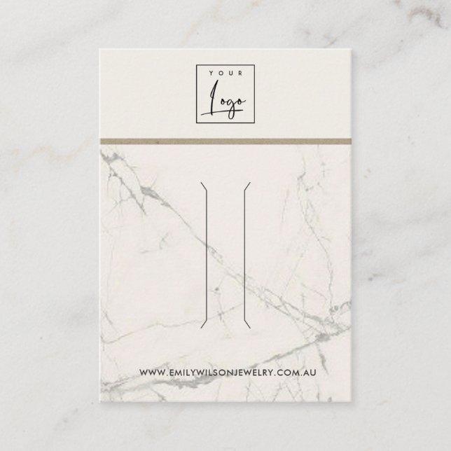AUSSERHALB DER WEISSEN GRAUEN MARBLE TEXTURE-HAARE VISITENKARTE (Vorderseite)