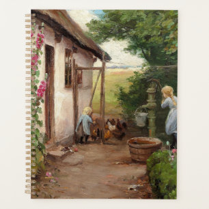Außerhalb des Bauernhauses - H.A. Brendekilde Planer