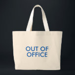 Außerhalb des Büros Jumbo Stoffbeutel<br><div class="desc">Entspannen Sie sich am Strand, erkunden Sie neue Ziele oder entspannen Sie sich in unserem stilvollen "Out of Office" Tote Bag für Ihren Urlaub! Diese geräumige und vielseitige Tasche ist die perfekte Ergänzung für Ihren wohlverdienten Aufenthalt. Mit einer lustigen und spielerischen "Out of Office" Nachricht Set es die Stimmung für...</div>