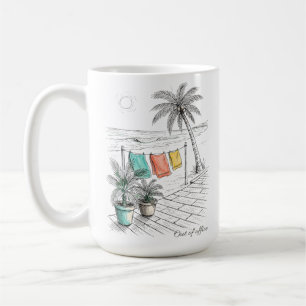 Außerhalb des Büros - Tropischer Strandurlaub Kaffeetasse