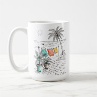Außerhalb des Büros - Tropischer Strandurlaub Kaffeetasse