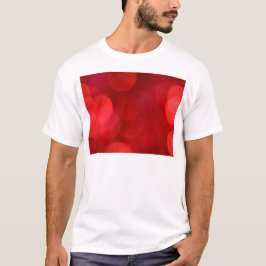 Außerhalb des Fokus rote Leuchtkreise T-Shirt
