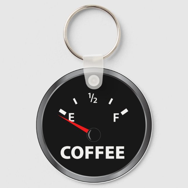 Außerhalb des Füllstandes von Kaffee Schlüsselanhänger (Vorderseite)