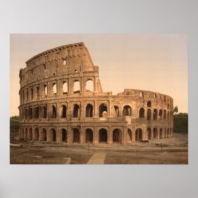 Außerhalb des Kolosseums, Rom, Italien Poster (Vorne)