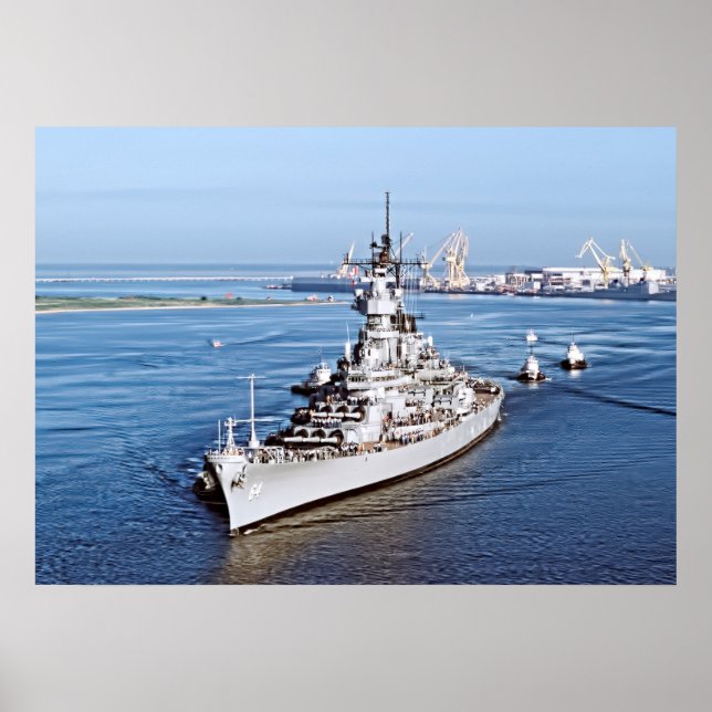 Außerhalb des Ruhestands: Kriegsschiff Wisconsin Poster (Vorne)
