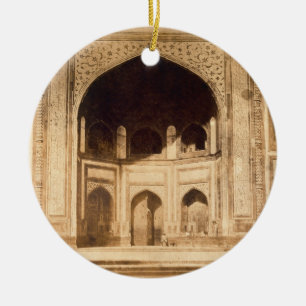 Außerhalb des Taj Mahals vermutlich illustriert i Keramik Ornament