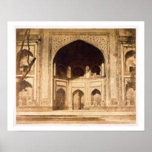 Außerhalb des Taj Mahals vermutlich illustriert in Poster
