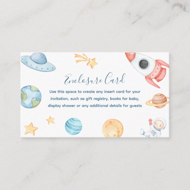 Außerhalb dieses Weltraums Begleitkarte (Vorderseite)