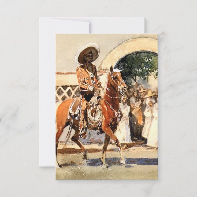 "Außerhalb einer mexikanischen Kirche" von Edward  Dankeskarte (Vorderseite)