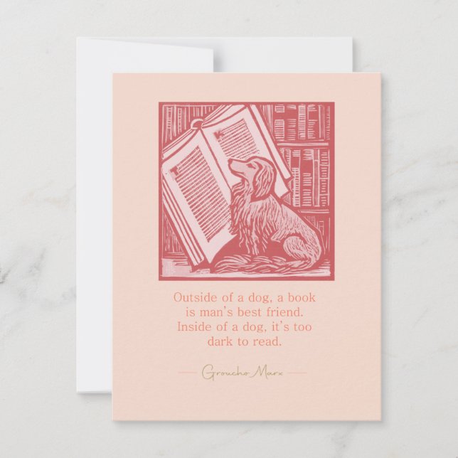 Außerhalb eines Hundes Mitteilungskarte (Vorderseite)