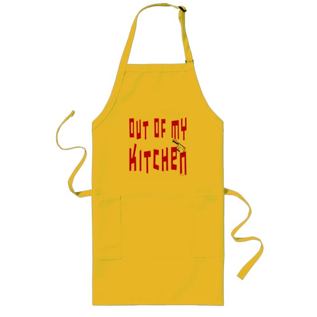 Außerhalb meiner Küche lustiges Kochen Sprichwort Lange Schürze (Vorne)