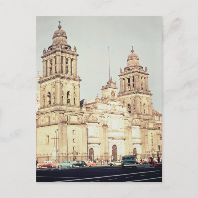 Außerhalb von Mexiko City Kathedrale Postkarte (Vorderseite)