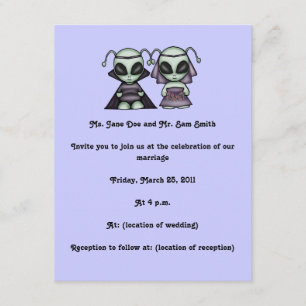 Außerirdische, die Einladungen Wedding ist