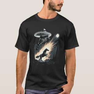 Außerirdische Entführung Pferd UFO Raumschiff Auße T-Shirt