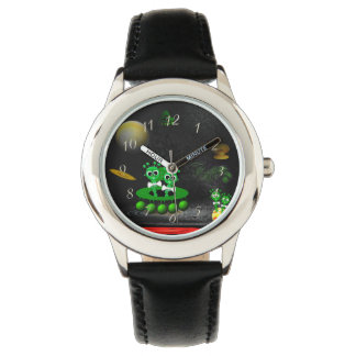 Außerirdische im Ufo Armbanduhr