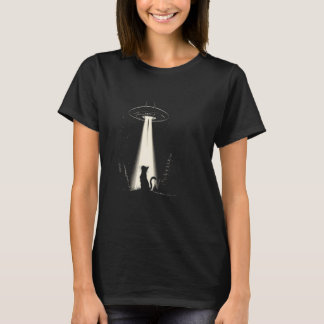 Außerirdische Katze UFO Raumschiff Kitty Sci Fi Ga T-Shirt