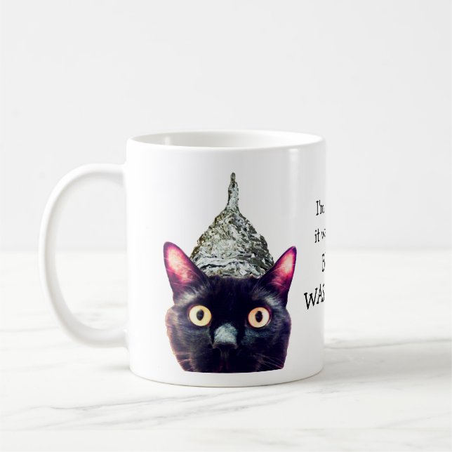 Außerirdische! Katzen-Tasse Kaffeetasse (Links)