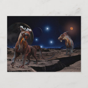 Außerirdische Kreatur Planet Gruselig Postkarte