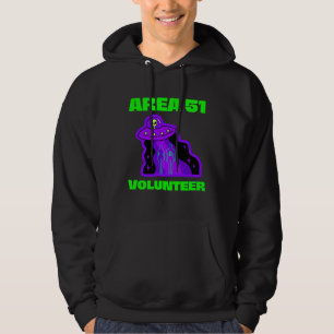Ausserirdische Verschwörung Area 51 Raumschiff Auß Hoodie