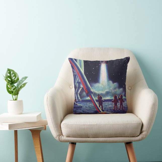 Außerirdischen der Vintagen Science Fiction spring Kissen (Stuhl )