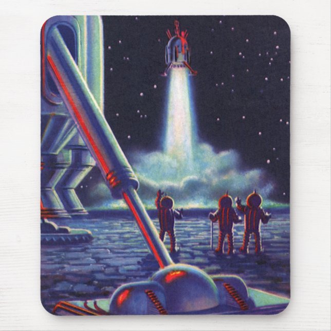 Außerirdischen der Vintagen Science Fiction spring Mousepad (Vorne)