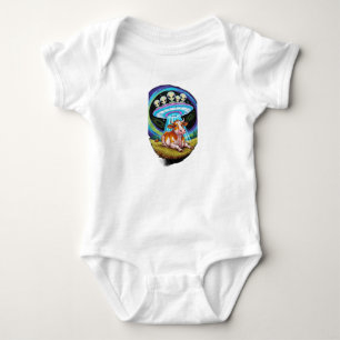 Außerirdischen entführen Kühe, aber die Kuh sieht Baby Strampler