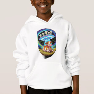 Außerirdischen entführen Kühe, aber die Kuh sieht Hoodie