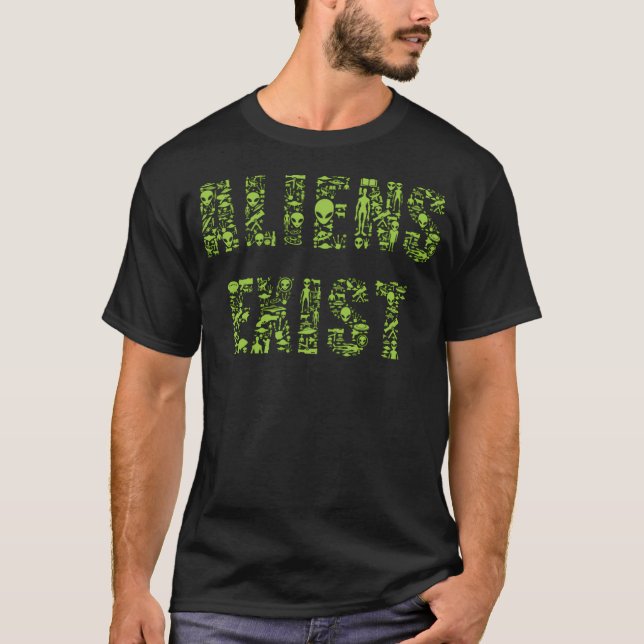 Außerirdischen existieren T-Shirt (Vorderseite)