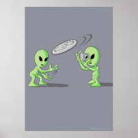 Außerirdischen Frisbee UFO Hoax Poster