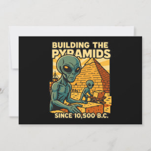 Außerirdischen Gebäude Pyramiden Pyramiden Bau Cre Einladung