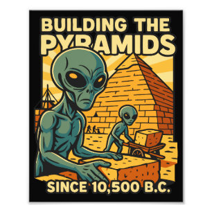 Außerirdischen Gebäude Pyramiden Pyramiden Bau Cre Fotodruck