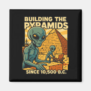 Außerirdischen Gebäude Pyramiden Pyramiden Bau Cre Magnet