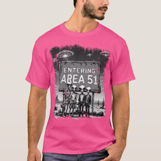 Außerirdischen Gruppe Foto in Bereich 51 Funny Ufo T-Shirt