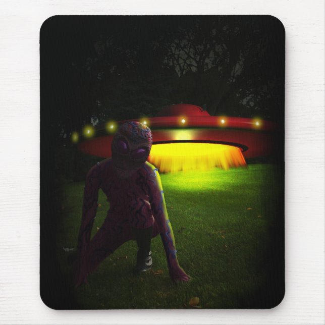 Außerirdischen landen Mousepad (Vorne)