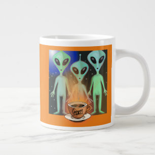 Außerirdischen Neugierig auf eine Tasse Kaffee