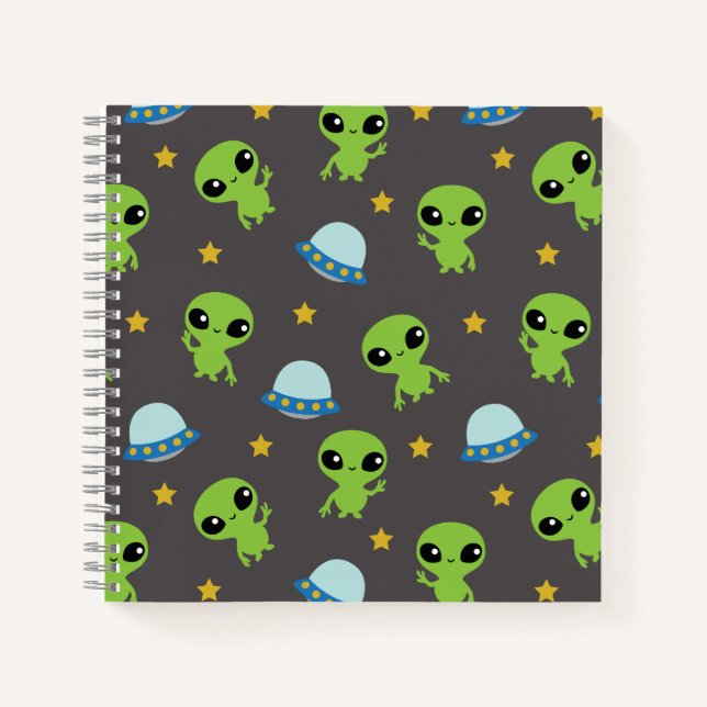 Außerirdischen-Notebook Notizbuch (Vorderseite)
